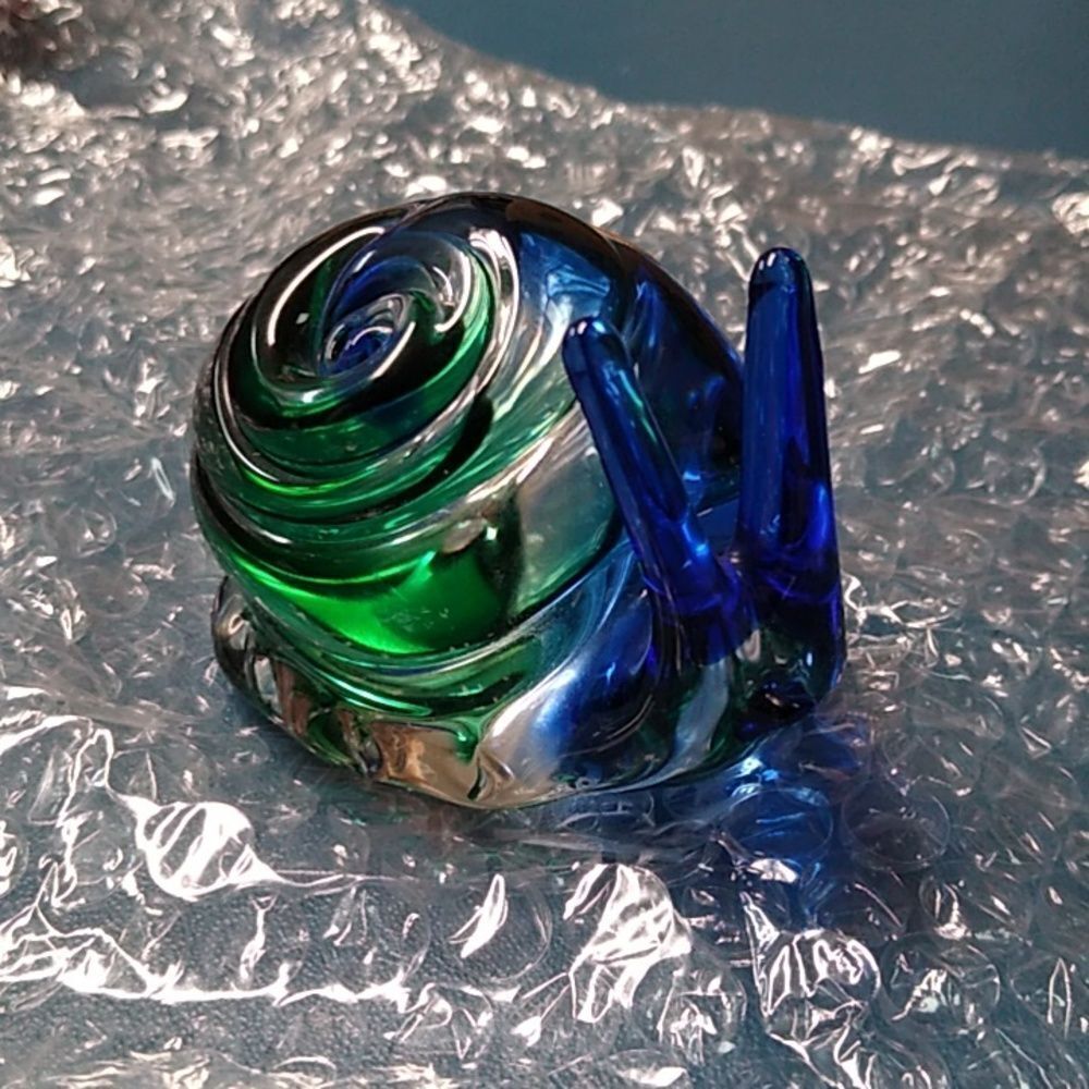 Vintage Snail with Attitude Archimede Seguso, Murano Blown Glass Snail